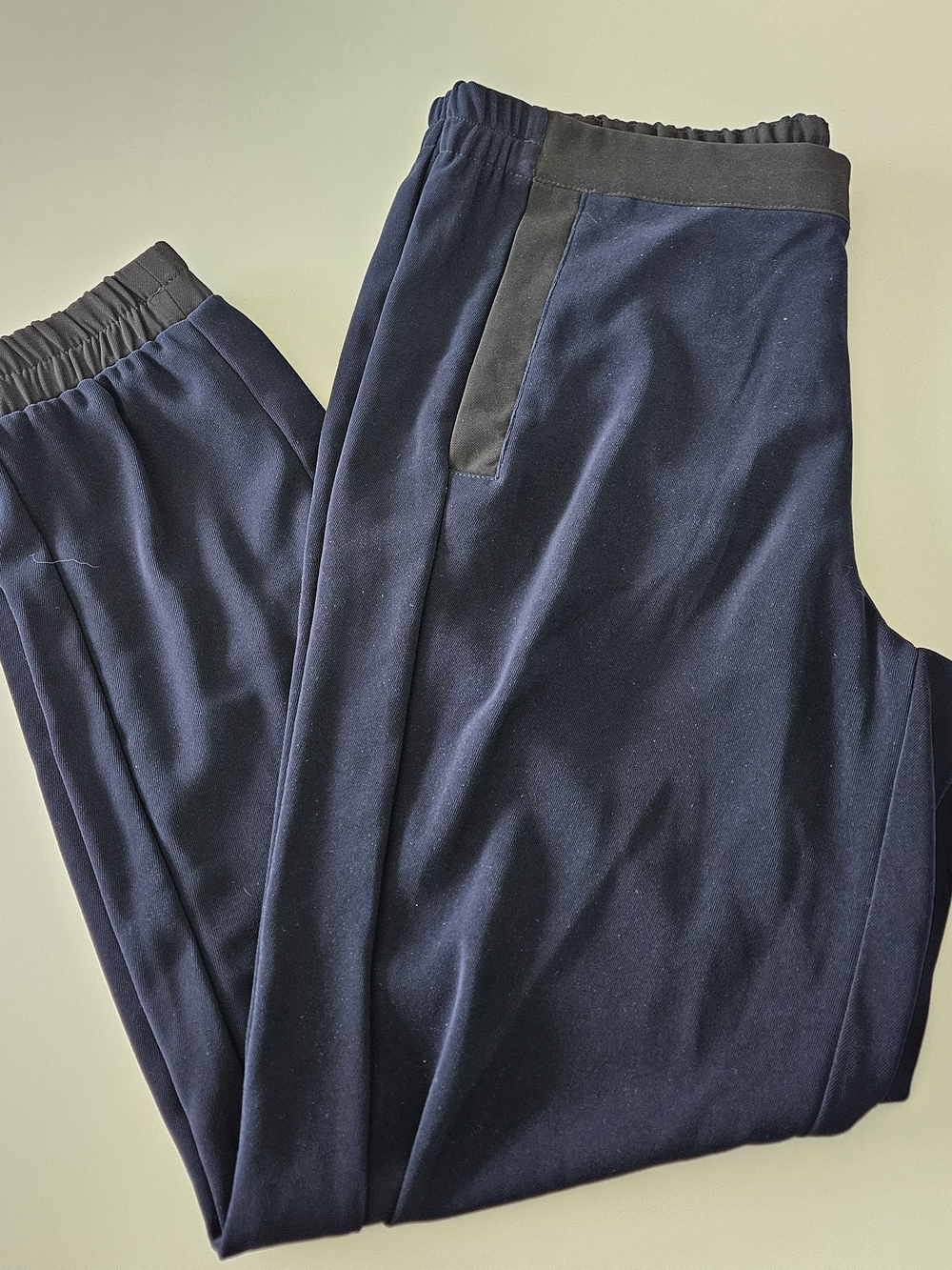 Zara Navy Blue Track Jogger Pants with Black Trim